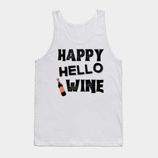 Happy Hallowine. Halloween Costume for Wine Lover. Tank Top